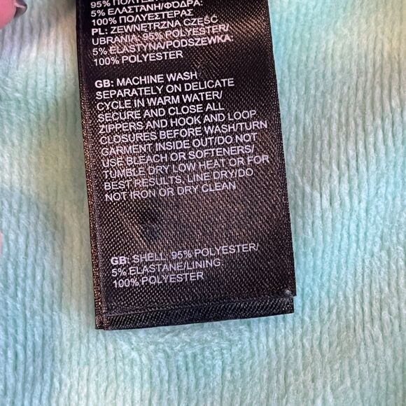 The North Face Agave Women's Fleece Full Zip Soft Jacket Aqua Green-Blue XS - Picture 12 of 13